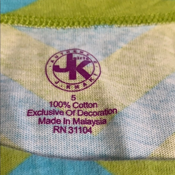 J Khaki blue & green stripe owl dress - Picture 4 of 4